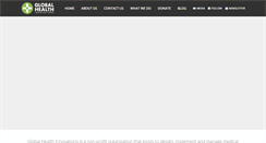 Desktop Screenshot of globalhealthinnovations.org