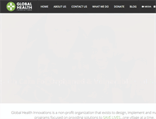 Tablet Screenshot of globalhealthinnovations.org